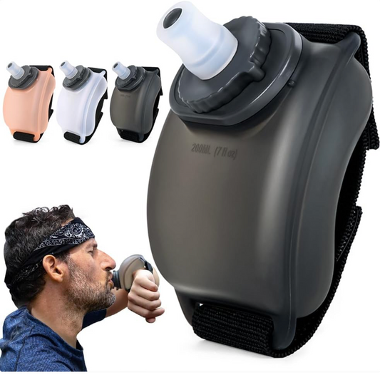 1PCS Wrist Water Bottle, Wearable HandsFree Silicone 200 ml Running Water Bottle, Portable Cycling Marathon Rock Climbing Sport